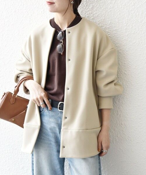 SHIPS / シップス ノーカラージャケット | 【WEB限定】SHIPS any:〈洗濯機可能〉ダンボール コクーン ノーカラー コート | 詳細28