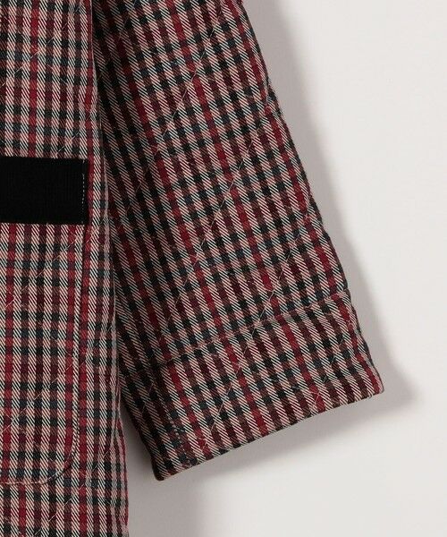 SHIPS / シップス ステンカラーコート | SHIPS any: キルティング チェック ステンカラー Aライン ロング コート | 詳細12