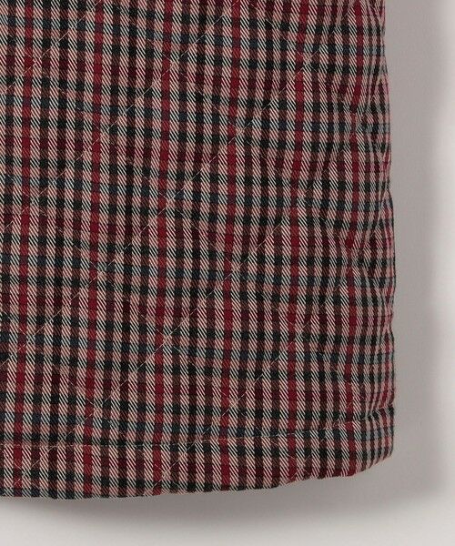 SHIPS / シップス ステンカラーコート | SHIPS any: キルティング チェック ステンカラー Aライン ロング コート | 詳細13