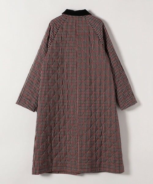 SHIPS / シップス ステンカラーコート | SHIPS any: キルティング チェック ステンカラー Aライン ロング コート | 詳細15