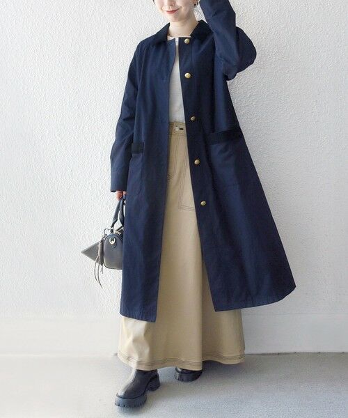 SHIPS / シップス ステンカラーコート | SHIPS any: ステンカラー Aライン ロング コート | 詳細22