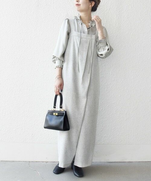 SHIPS / シップス サロペット・オールインワン | SHIPS any:〈洗濯機可能〉ツイード ライク サロペット［NAVY BLUE］ | 詳細2