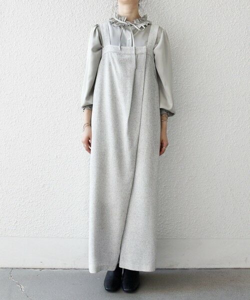 SHIPS / シップス サロペット・オールインワン | SHIPS any:〈洗濯機可能〉ツイード ライク サロペット［NAVY BLUE］ | 詳細18