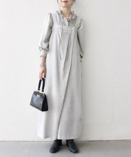 SHIPS / シップス サロペット・オールインワン | SHIPS any:〈洗濯機可能〉ツイード ライク サロペット［NAVY BLUE］ | 詳細3