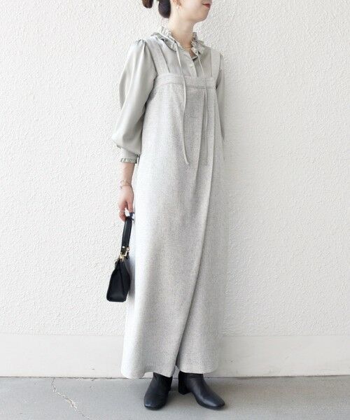 SHIPS / シップス サロペット・オールインワン | SHIPS any:〈洗濯機可能〉ツイード ライク サロペット［NAVY BLUE］ | 詳細4