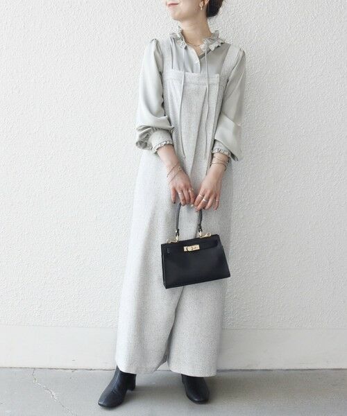 SHIPS / シップス サロペット・オールインワン | SHIPS any:〈洗濯機可能〉ツイード ライク サロペット［NAVY BLUE］ | 詳細8