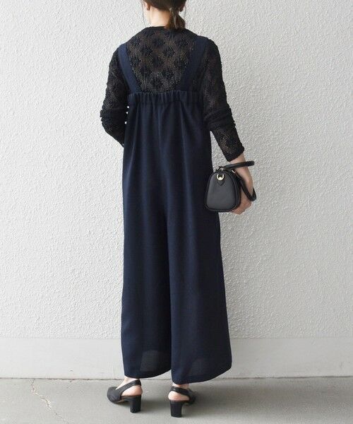 SHIPS / シップス サロペット・オールインワン | SHIPS any:〈洗濯機可能〉ツイード ライク サロペット［NAVY BLUE］ | 詳細24