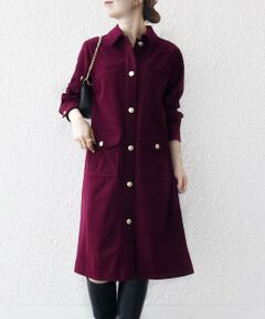 SHIPS / シップス ミニ丈・ひざ丈ワンピース | SHIPS any:〈手洗い可能〉コーデュロイ シャツ ジャケット ワンピース