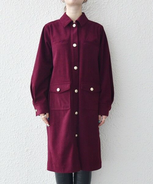 SHIPS / シップス ミニ丈・ひざ丈ワンピース | SHIPS any:〈手洗い可能〉コーデュロイ シャツ ジャケット ワンピース | 詳細16