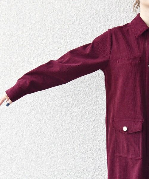SHIPS / シップス ミニ丈・ひざ丈ワンピース | SHIPS any:〈手洗い可能〉コーデュロイ シャツ ジャケット ワンピース | 詳細19