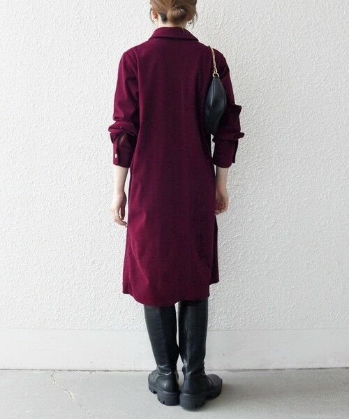 SHIPS / シップス ミニ丈・ひざ丈ワンピース | SHIPS any:〈手洗い可能〉コーデュロイ シャツ ジャケット ワンピース | 詳細5