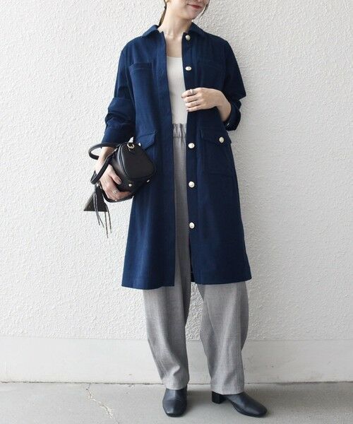 SHIPS / シップス ミニ丈・ひざ丈ワンピース | SHIPS any:〈手洗い可能〉コーデュロイ シャツ ジャケット ワンピース | 詳細21
