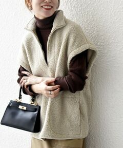 SHIPS / シップス ダウンジャケット・ベスト | SHIPS any:〈洗濯機可能〉ボア フリース スタンド ベスト