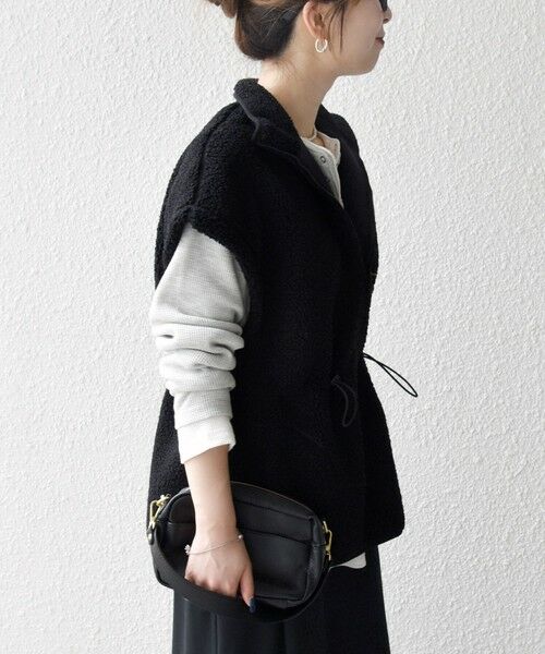 SHIPS / シップス ダウンジャケット・ベスト | SHIPS any:〈洗濯機可能〉ボア フリース スタンド ベスト | 詳細6