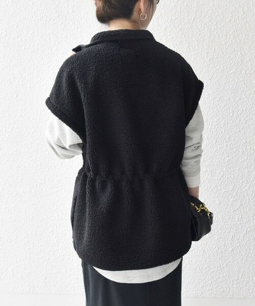 SHIPS / シップス ダウンジャケット・ベスト | SHIPS any:〈洗濯機可能〉ボア フリース スタンド ベスト | 詳細8