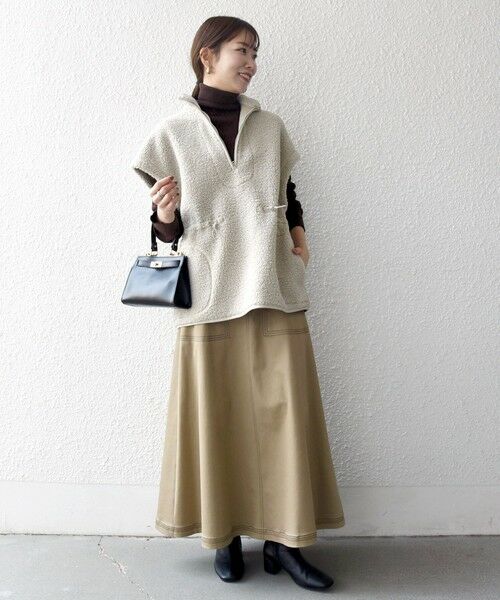 SHIPS / シップス ダウンジャケット・ベスト | SHIPS any:〈洗濯機可能〉ボア フリース スタンド ベスト | 詳細14