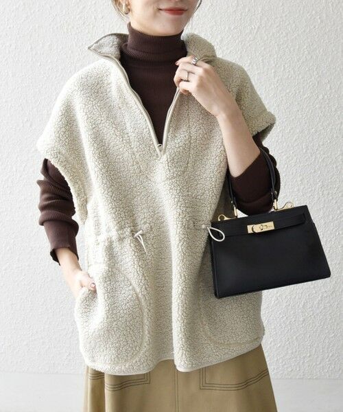 SHIPS / シップス ダウンジャケット・ベスト | SHIPS any:〈洗濯機可能〉ボア フリース スタンド ベスト | 詳細21