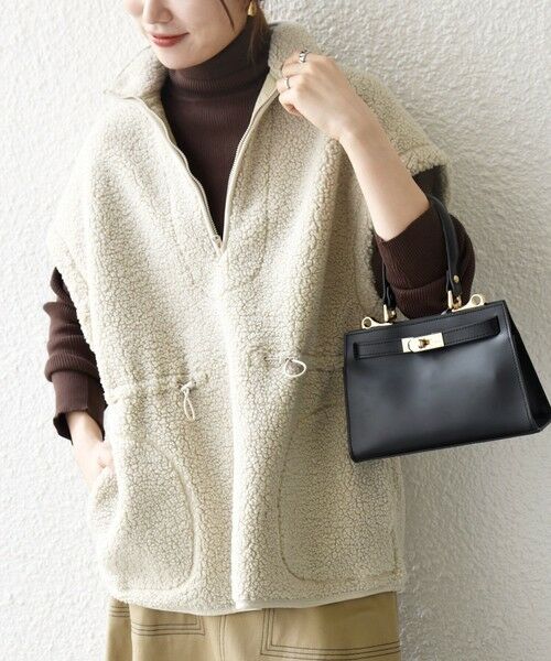 SHIPS / シップス ダウンジャケット・ベスト | SHIPS any:〈洗濯機可能〉ボア フリース スタンド ベスト | 詳細22