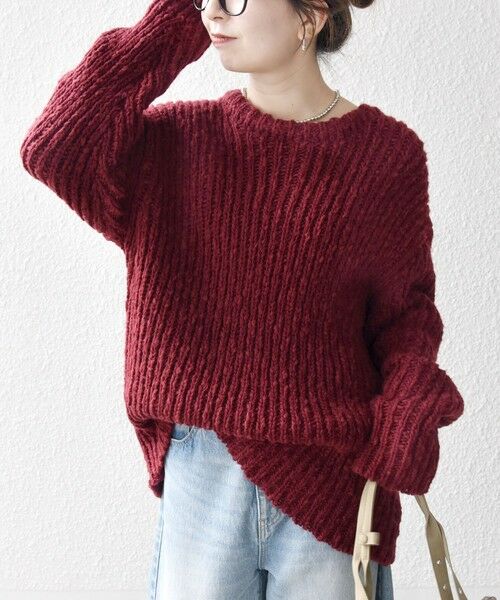 SHIPS / シップス ニット・セーター | SHIPS any:〈手洗い可能〉ロービング ルーズ ニット プルオーバー | 詳細21