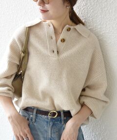 SHIPS / シップス ニット・セーター | 《一部追加予約》SHIPS any:〈手洗い可能〉AQUA カシミヤ ミックス ポロ ニット