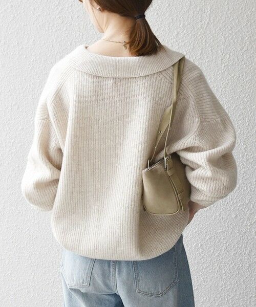 SHIPS / シップス ニット・セーター | 《一部追加予約》SHIPS any:〈手洗い可能〉AQUA カシミヤ ミックス ポロ ニット | 詳細6