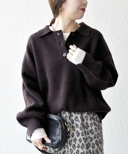 SHIPS / シップス ニット・セーター | 《一部追加予約》SHIPS any:〈手洗い可能〉AQUA カシミヤ ミックス ポロ ニット | 詳細13