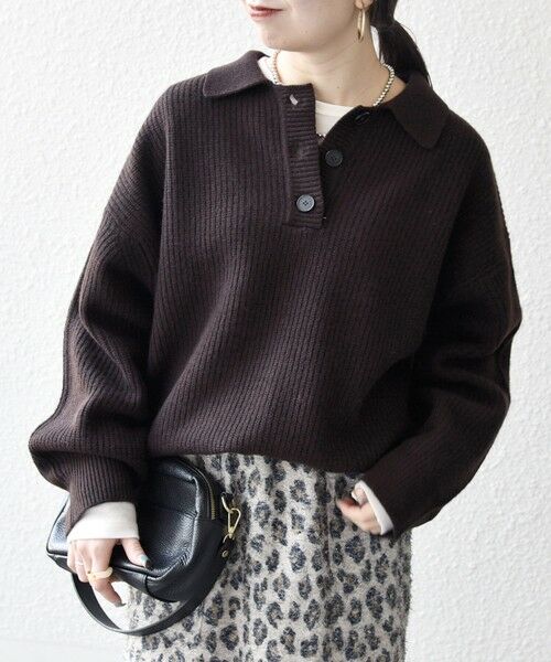 SHIPS / シップス ニット・セーター | 《一部追加予約》SHIPS any:〈手洗い可能〉AQUA カシミヤ ミックス ポロ ニット | 詳細17