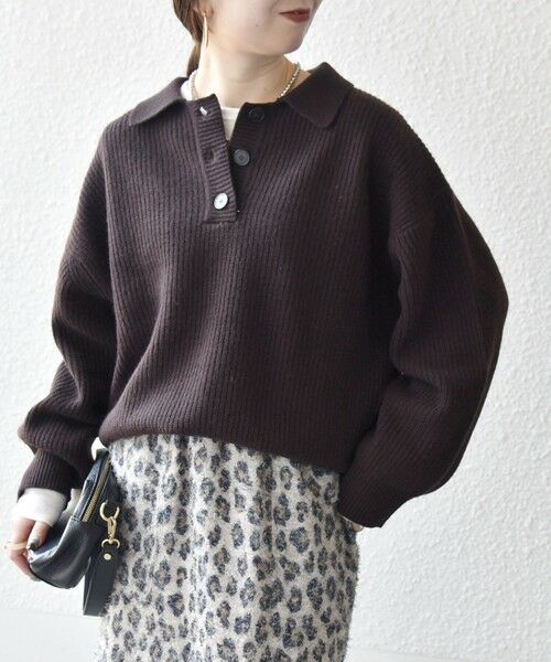 SHIPS / シップス ニット・セーター | 《一部追加予約》SHIPS any:〈手洗い可能〉AQUA カシミヤ ミックス ポロ ニット | 詳細19