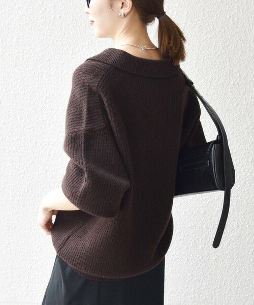 SHIPS / シップス ニット・セーター | 《一部追加予約》SHIPS any:〈手洗い可能〉AQUA カシミヤ ミックス ポロ ニット | 詳細24