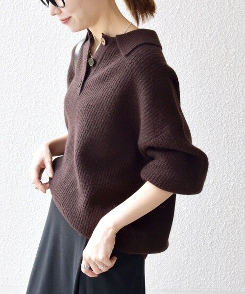 SHIPS / シップス ニット・セーター | 《一部追加予約》SHIPS any:〈手洗い可能〉AQUA カシミヤ ミックス ポロ ニット | 詳細25