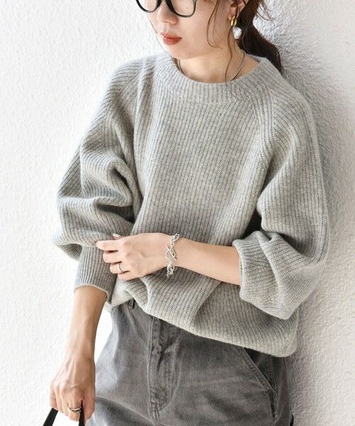 SHIPS / シップス ニット・セーター | 《一部追加予約》SHIPS any:〈手洗い可能〉AQUA カシミヤ ミックス ハイネック ニット | 詳細4