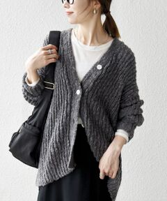 SHIPS / シップス カーディガン・ボレロ | SHIPS any:〈手洗い可能〉ロービング ルーズ Vネック ニット カーディガン