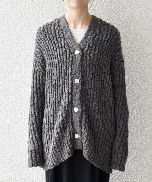 SHIPS / シップス カーディガン・ボレロ | SHIPS any:〈手洗い可能〉ロービング ルーズ Vネック ニット カーディガン | 詳細15