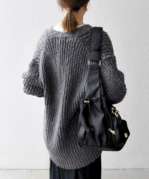 SHIPS / シップス カーディガン・ボレロ | SHIPS any:〈手洗い可能〉ロービング ルーズ Vネック ニット カーディガン | 詳細8