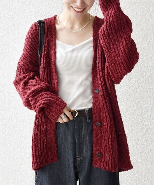 SHIPS / シップス カーディガン・ボレロ | SHIPS any:〈手洗い可能〉ロービング ルーズ Vネック ニット カーディガン | 詳細21