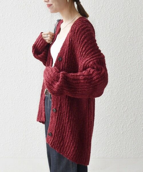 SHIPS / シップス カーディガン・ボレロ | SHIPS any:〈手洗い可能〉ロービング ルーズ Vネック ニット カーディガン | 詳細22