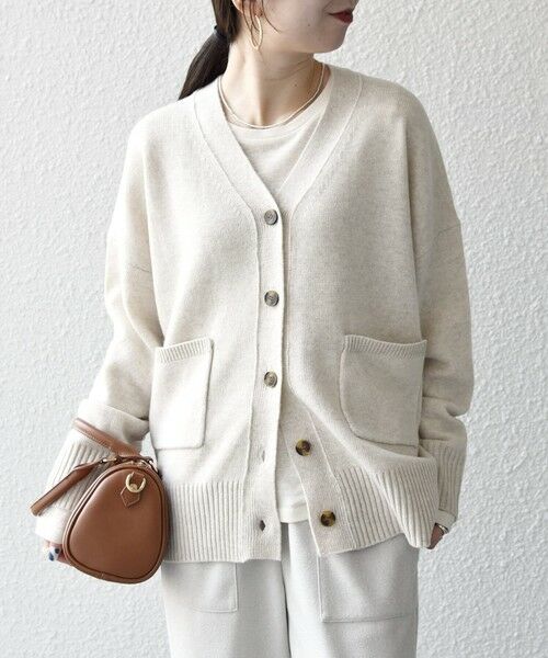 SHIPS / シップス カーディガン・ボレロ | SHIPS any:〈手洗い可能〉AQUA カシミヤ ミックス Vネック カーディガン | 詳細3