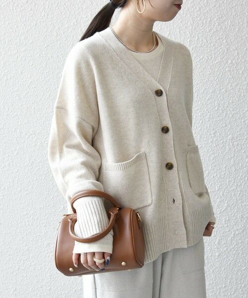 SHIPS / シップス カーディガン・ボレロ | SHIPS any:〈手洗い可能〉AQUA カシミヤ ミックス Vネック カーディガン | 詳細4
