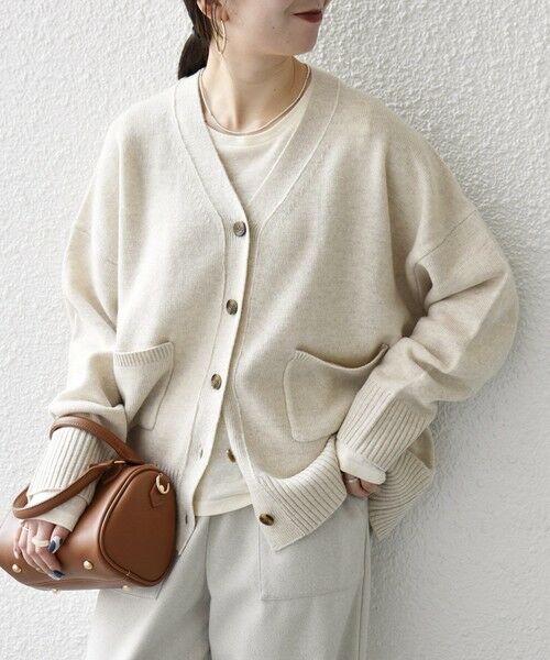 SHIPS / シップス カーディガン・ボレロ | SHIPS any:〈手洗い可能〉AQUA カシミヤ ミックス Vネック カーディガン | 詳細9