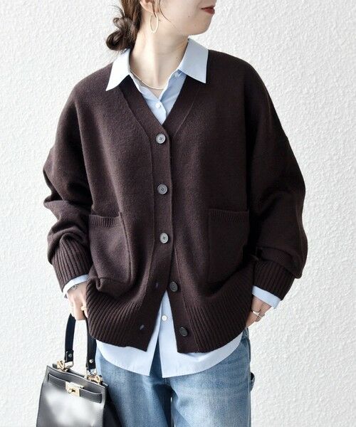 SHIPS / シップス カーディガン・ボレロ | SHIPS any:〈手洗い可能〉AQUA カシミヤ ミックス Vネック カーディガン | 詳細16