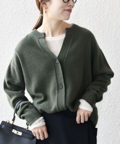 レオナール緑色長袖カーディガン LEONARD #apc レオナール カーディガン M 黄色 柄 金ボタン