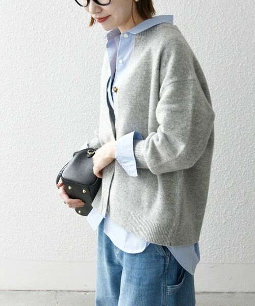 SHIPS / シップス カーディガン・ボレロ | SHIPS any:〈手洗い可能〉AQUA カシミヤ ミックス スキッパー カーディガン | 詳細4