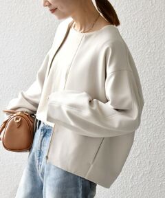 SHIPS / シップス ノーカラージャケット | 《追加予約》SHIPS any:〈洗濯機可能〉ダブルクロス ノーカラー ジップ ブルゾン［NAVY BLUE］