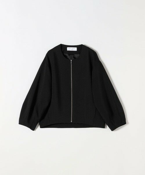 SHIPS / シップス ノーカラージャケット | SHIPS any:〈洗濯機可能〉ダブルクロス ノーカラー ジップ ブルゾン［NAVY BLUE］ | 詳細18