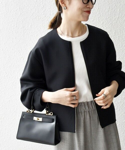 美品　アニエスベー　ノーカラーブルゾン　スウェット アウター｜agnès b.｜アニエスベー公式オンラインブティック