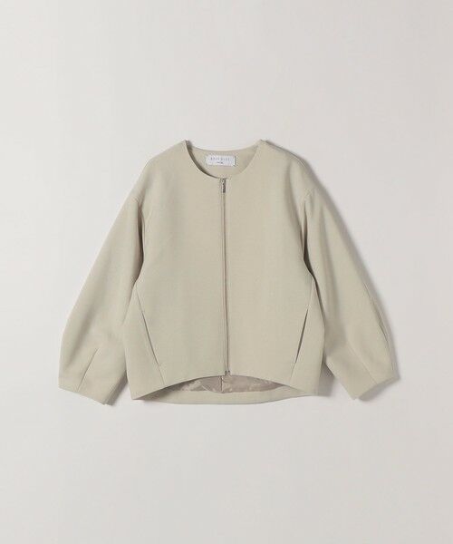 SHIPS / シップス ノーカラージャケット | SHIPS any:〈洗濯機可能〉ダブルクロス ノーカラー ジップ ブルゾン［NAVY BLUE］ | 詳細28