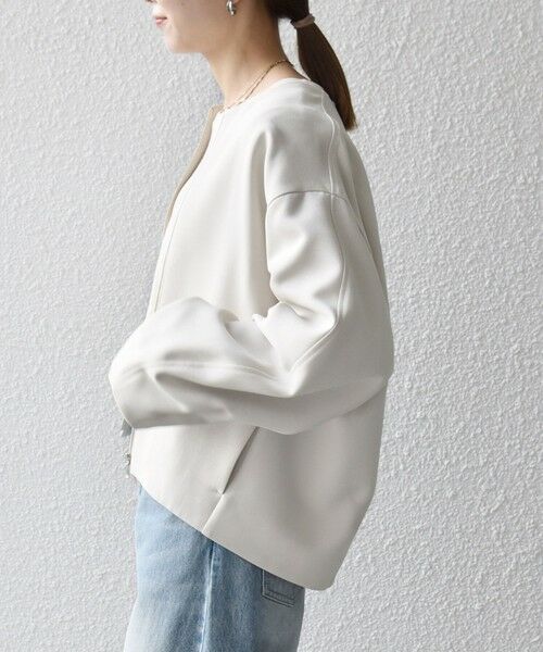 SHIPS / シップス ノーカラージャケット | SHIPS any:〈洗濯機可能〉ダブルクロス ノーカラー ジップ ブルゾン［NAVY BLUE］ | 詳細26