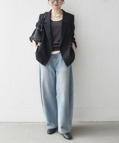 SHIPS / シップス テーラードジャケット | 《一部追加予約》SHIPS any:〈洗濯機可能〉ダブルクロス セミダブル ジャケット［NAVY BLUE］ | 詳細1