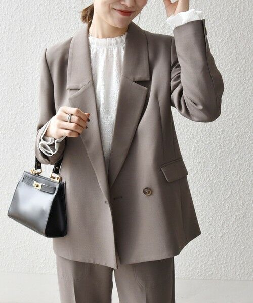 SHIPS / シップス テーラードジャケット | 《一部追加予約》SHIPS any:〈洗濯機可能〉ダブルクロス セミダブル ジャケット［NAVY BLUE］ | 詳細21