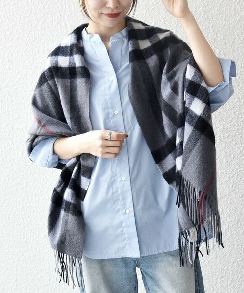 SHIPS / シップス マフラー・ショール・スヌード・ストール | 《追加予約》SHIPS any: ウール チェック ストール | 詳細1